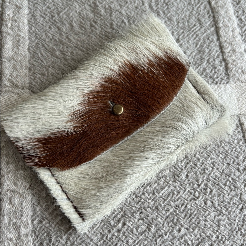 Calf hair card holder